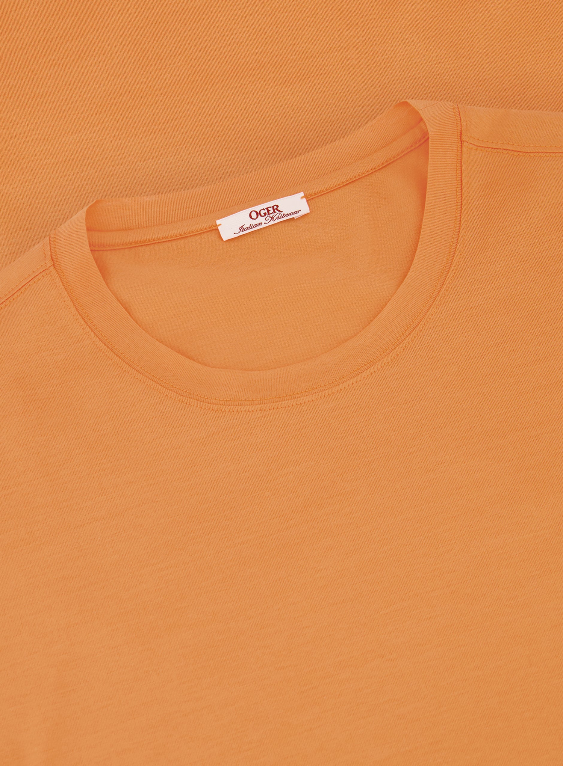 T-shirt van katoen | FULL_WIDTH | Oranje