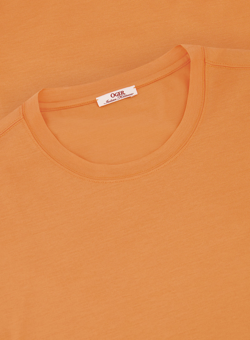 T-shirt van katoen | FULL_WIDTH | Oranje