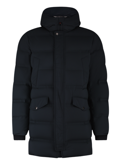 Gewatteerde jas met capuchon | BLUE NAVY