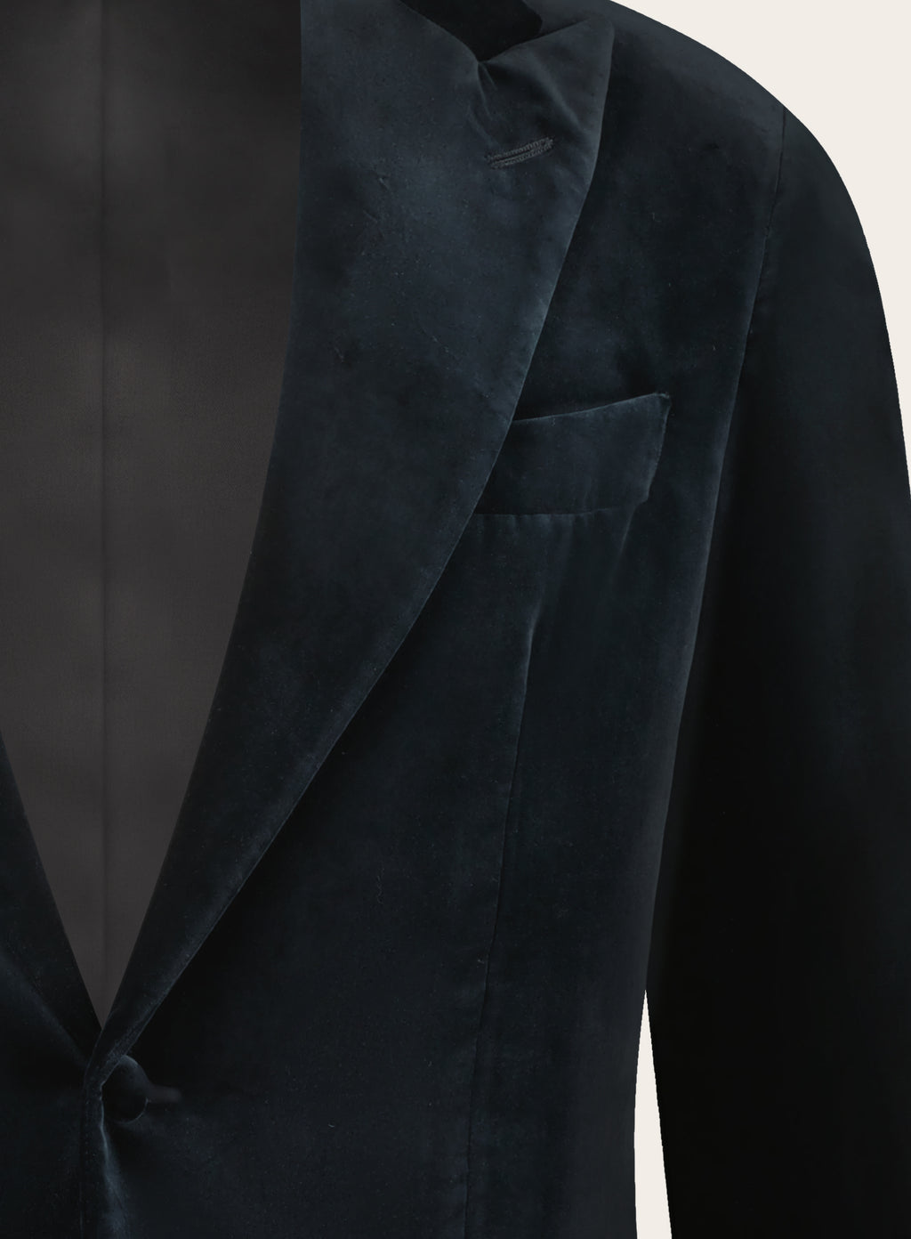 Slim-fit jasje van velours | BLUE NAVY