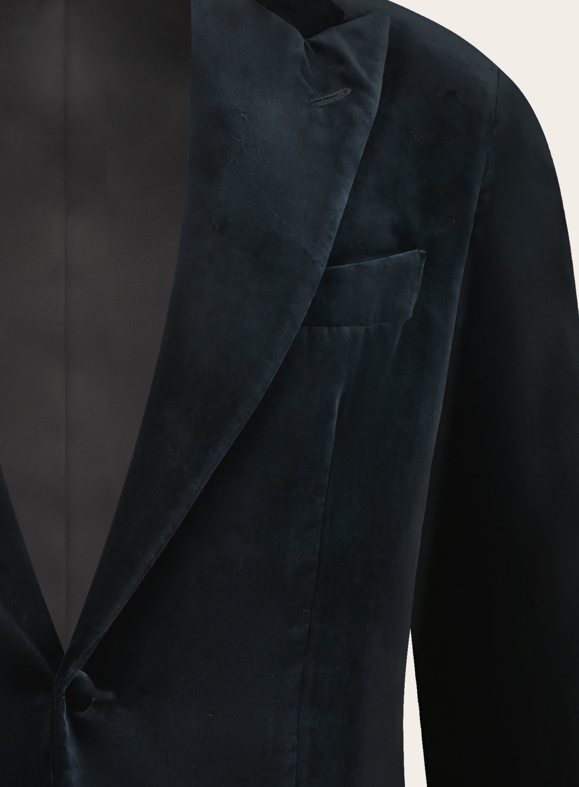 Slim-fit jasje van velours | BLUE NAVY