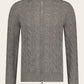 Ritsvest met kabelpatroon van wol en cashmere | TAUPE BRUIN 