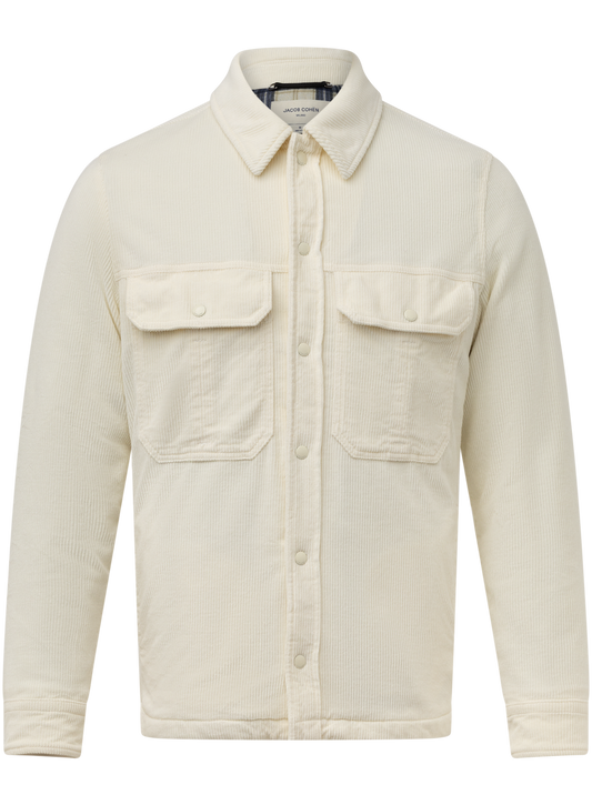 Corduroy jack van katoen en cashmere | Wit