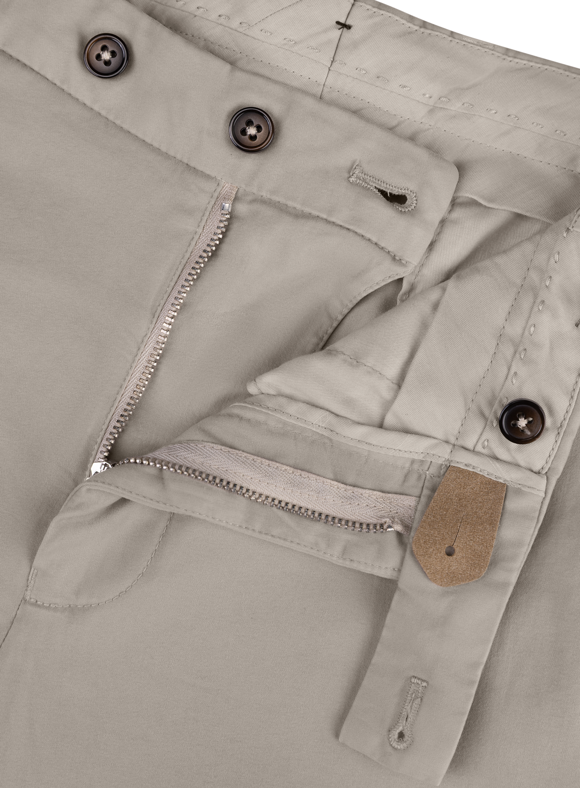Pantalon van katoen en lycocell | Beige