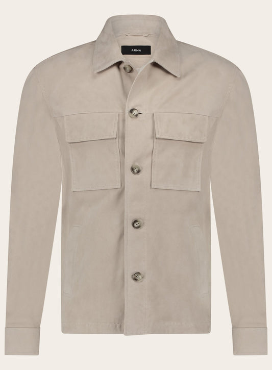 MEX overshirt van suède | Beige