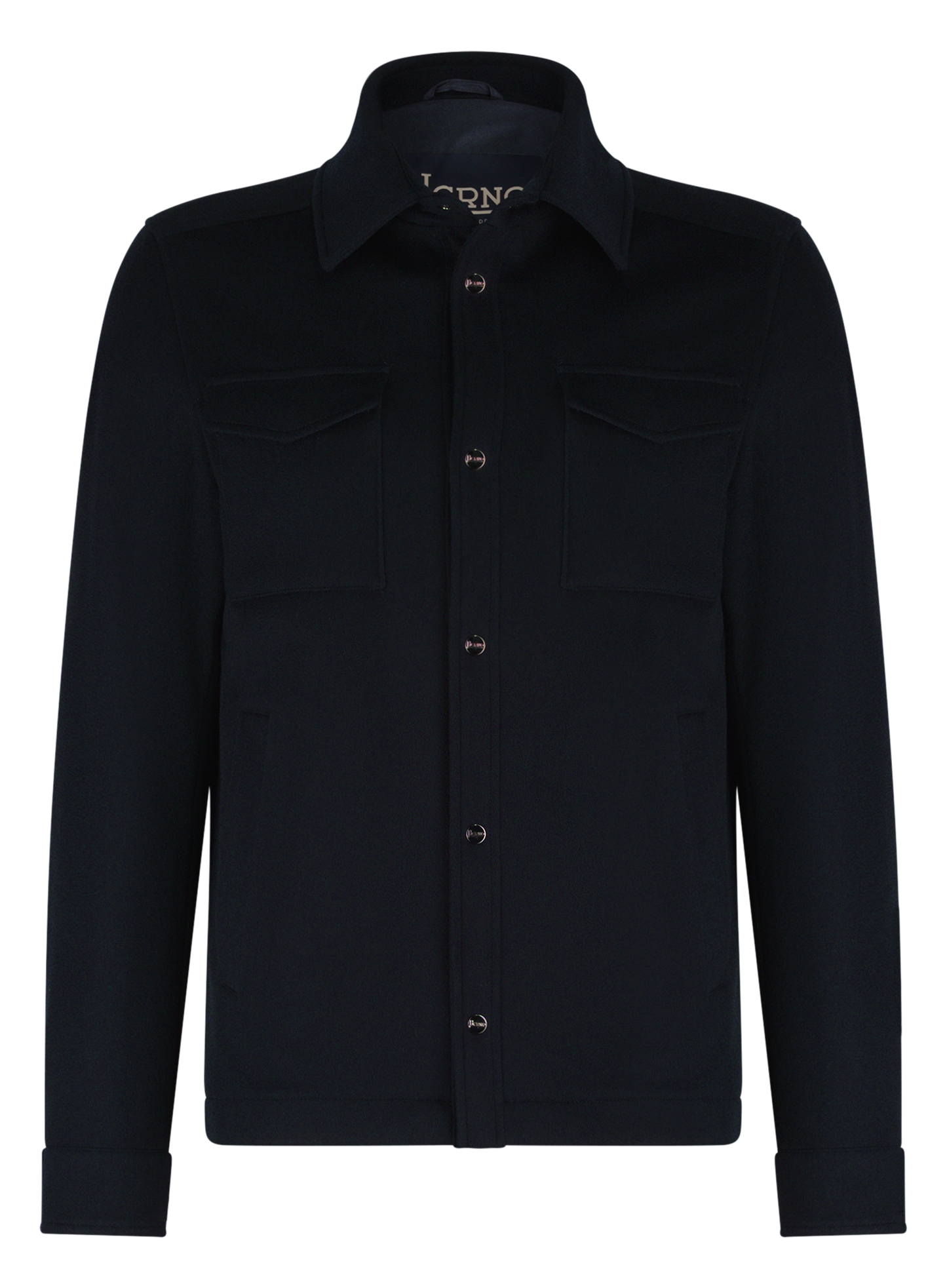Shacket van wol en cashmere | BLUE NAVY