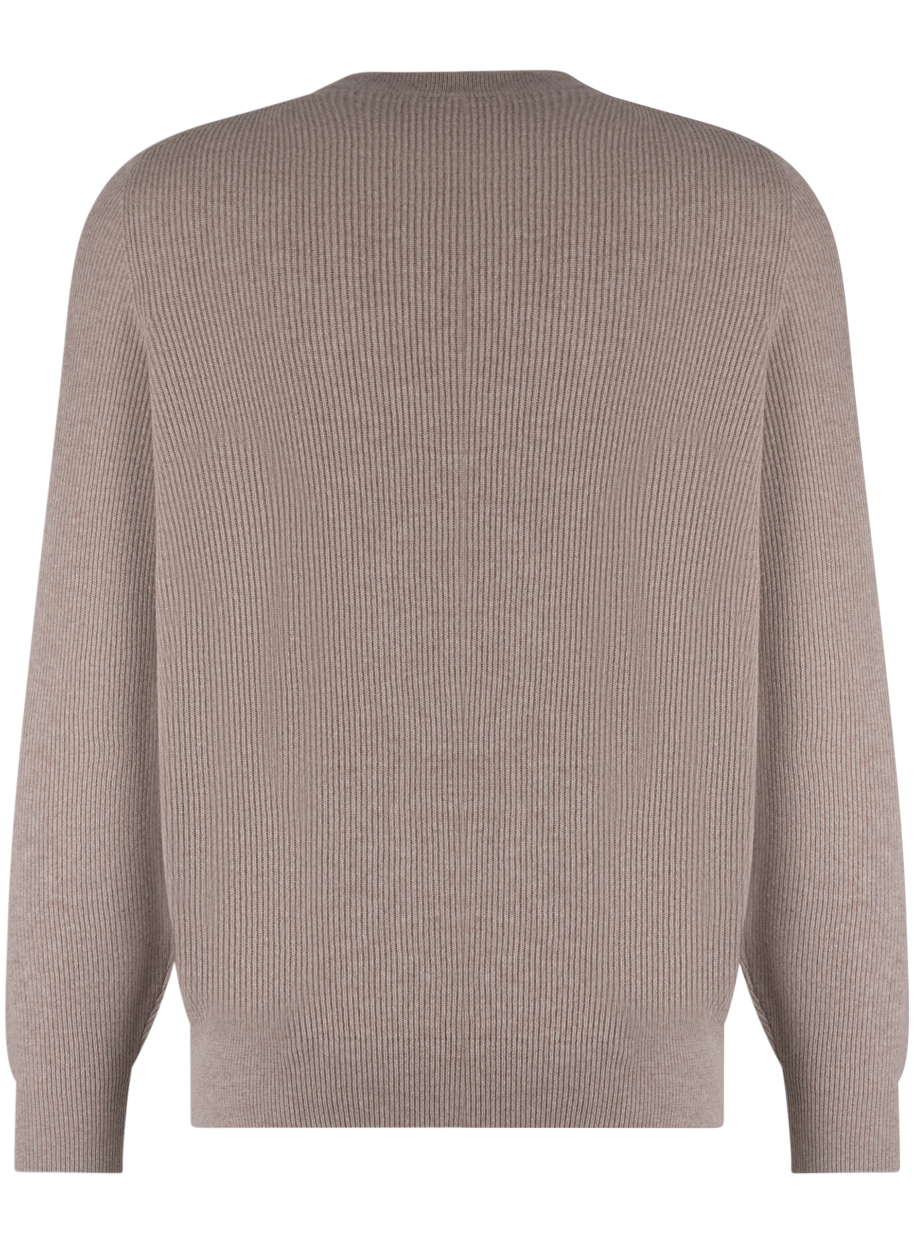 Crewneck met lange mouwen van cashmere | TAUPE