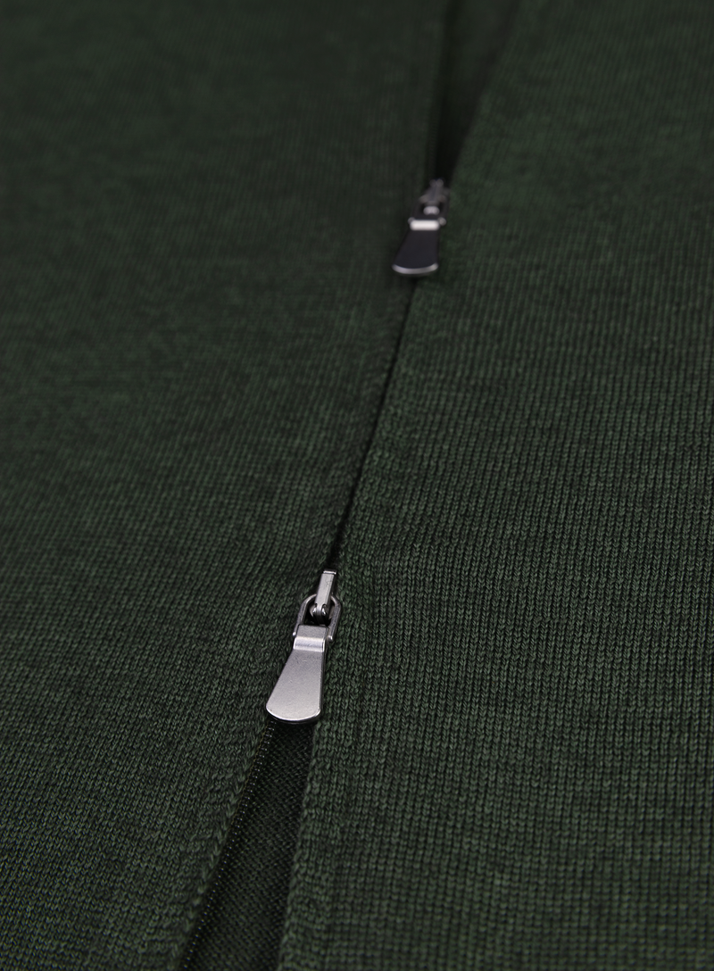 Virgin wollen ritsvest | FULL_WIDTH | Groen