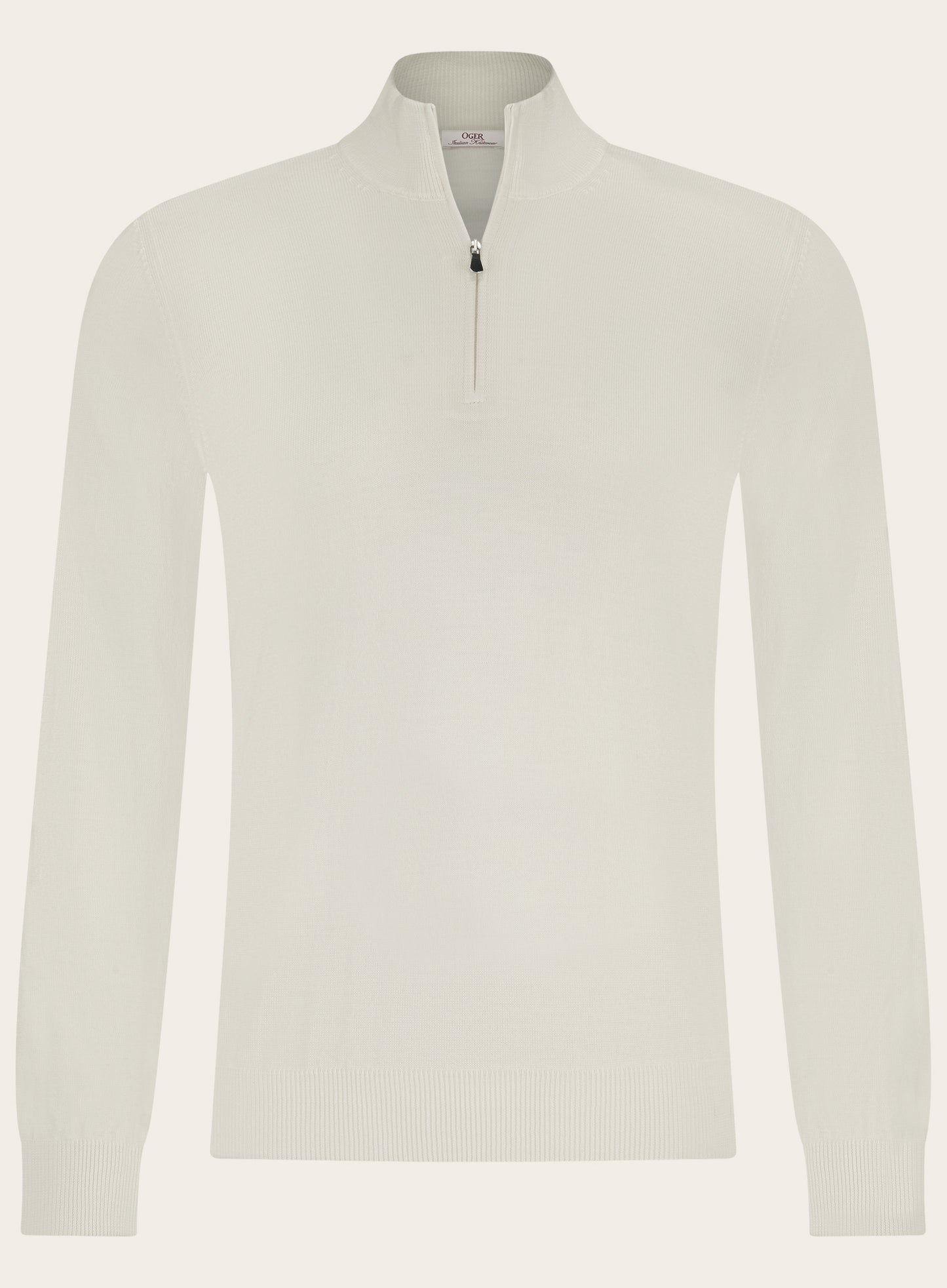 Half-zip trui van wol | Wit