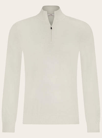 Half-zip trui van wol | Wit
