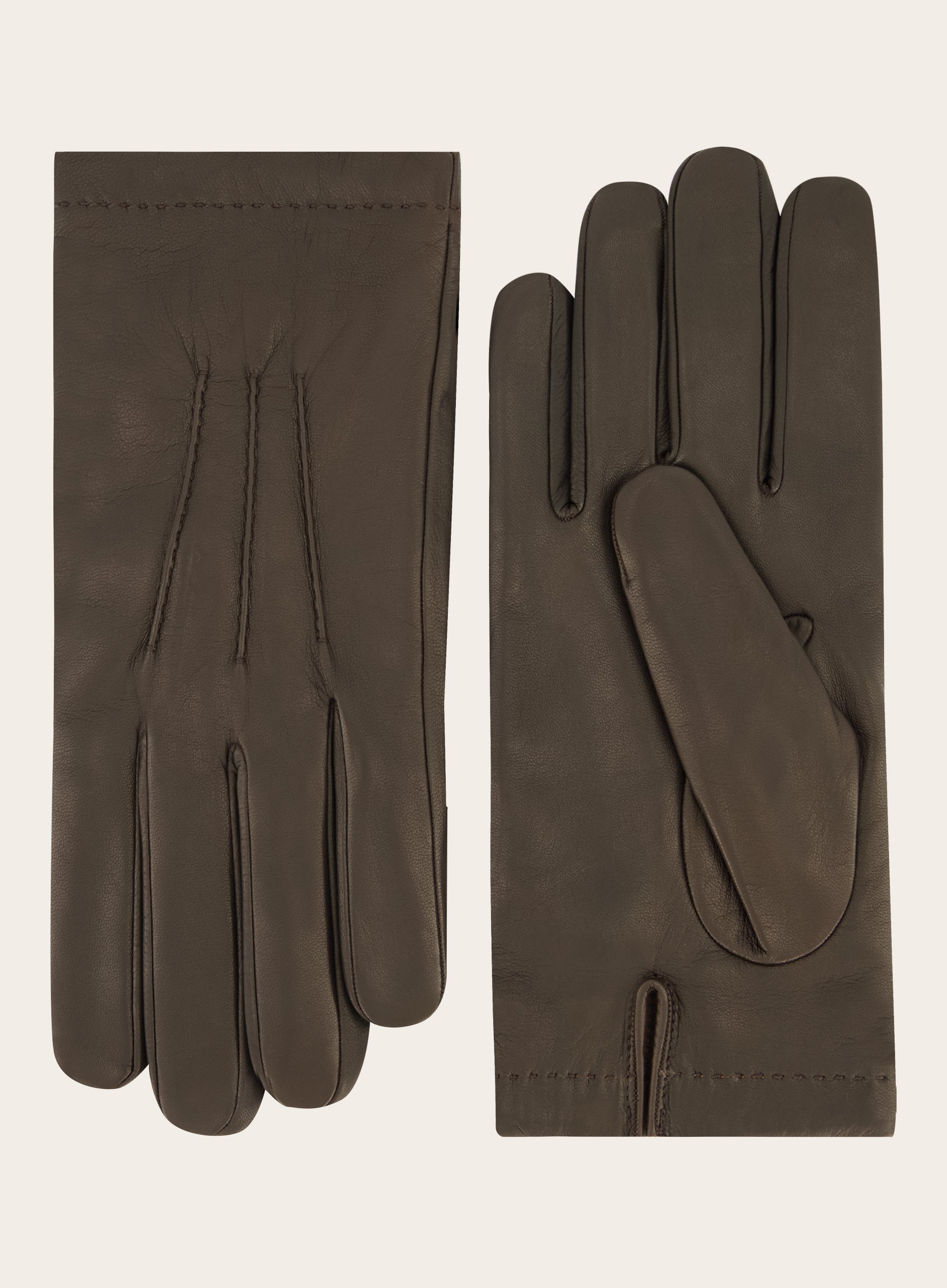 Handgenaaide handschoenen van lamsleer en cashmere | D.Bruin