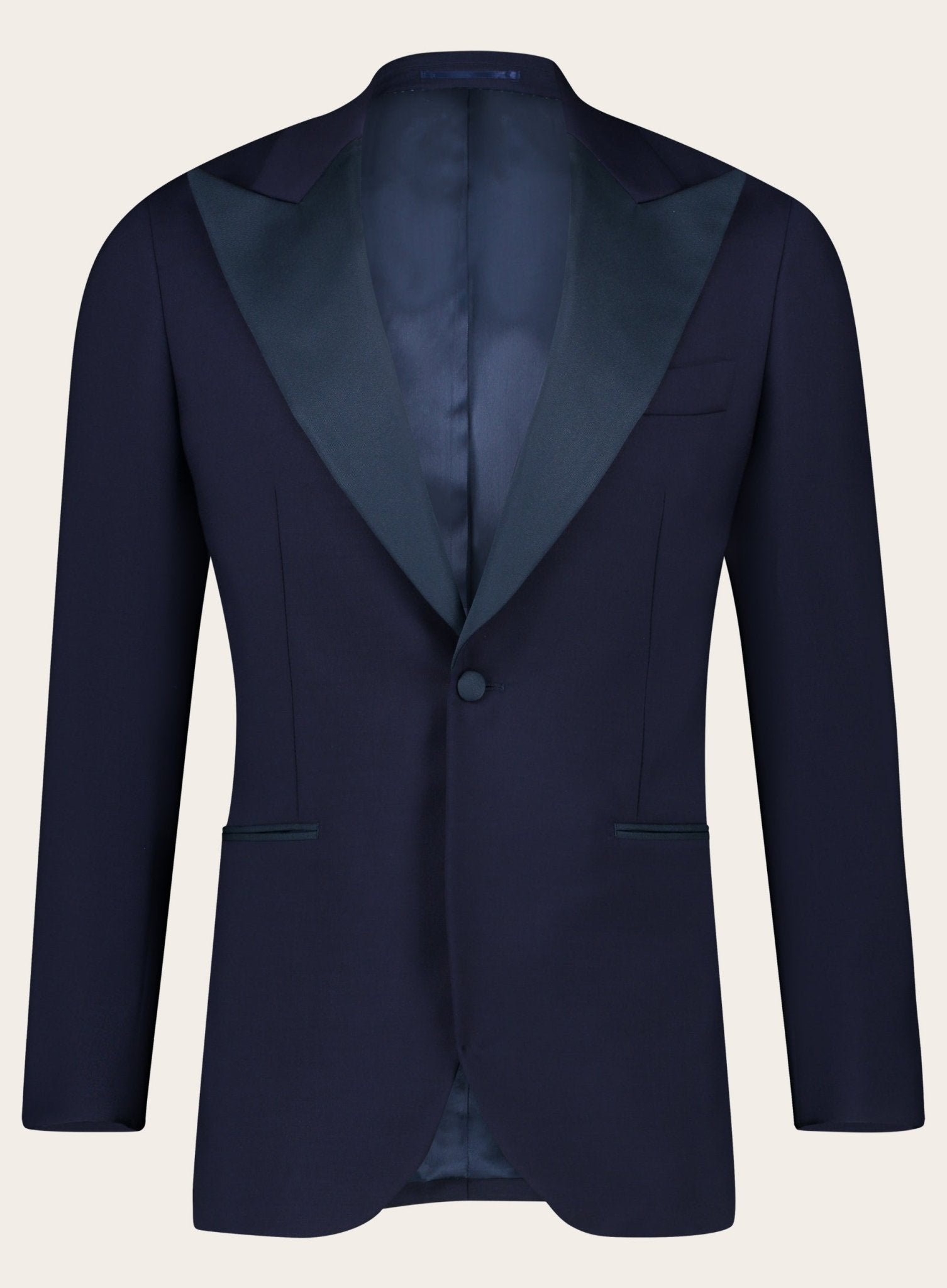 Driedelige tuxedo van wol en mohair | BLUE NAVY