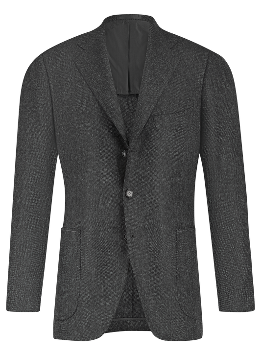 Handgemaakt jasje van cashmere | Antraciet