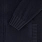 Ritsvest met opstaande kraag van cashmere | BLUE NAVY