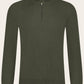 Half-zip van wol en cashmere | Groen