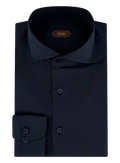 Shirt van katoen met stretch | BLUE NAVY