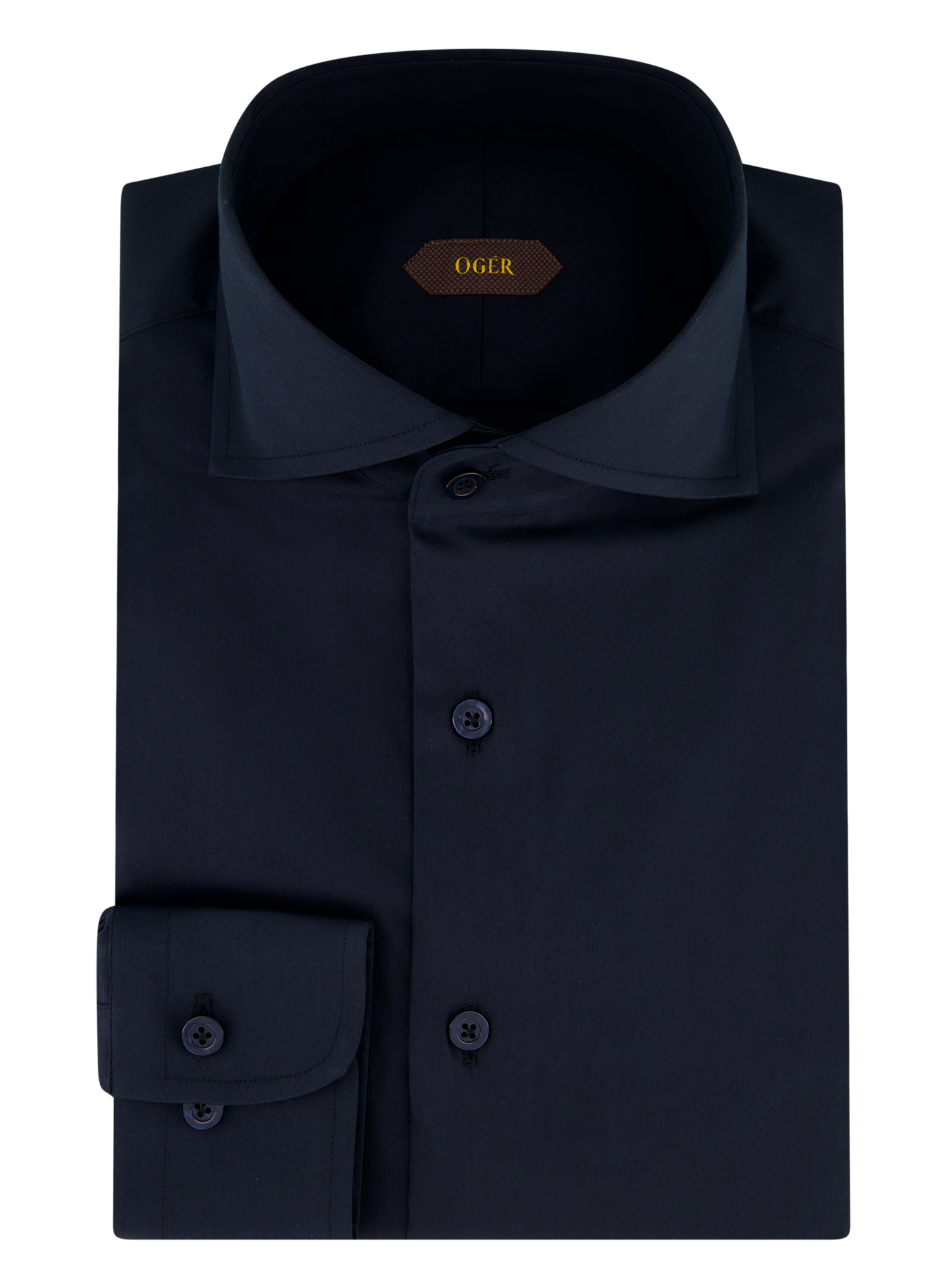 Shirt van katoen met stretch | BLUE NAVY