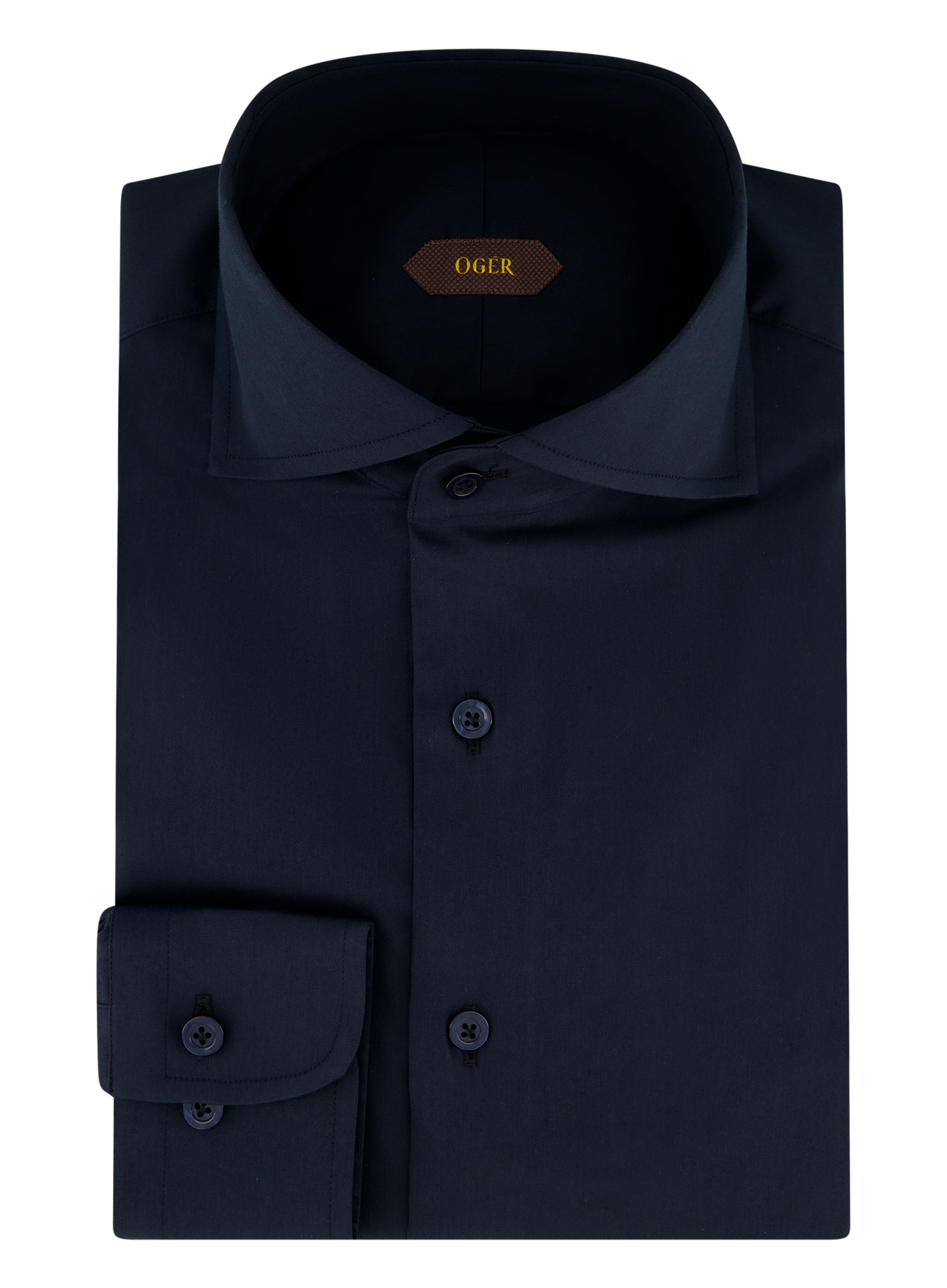 Shirt van katoen met stretch | BLUE NAVY
