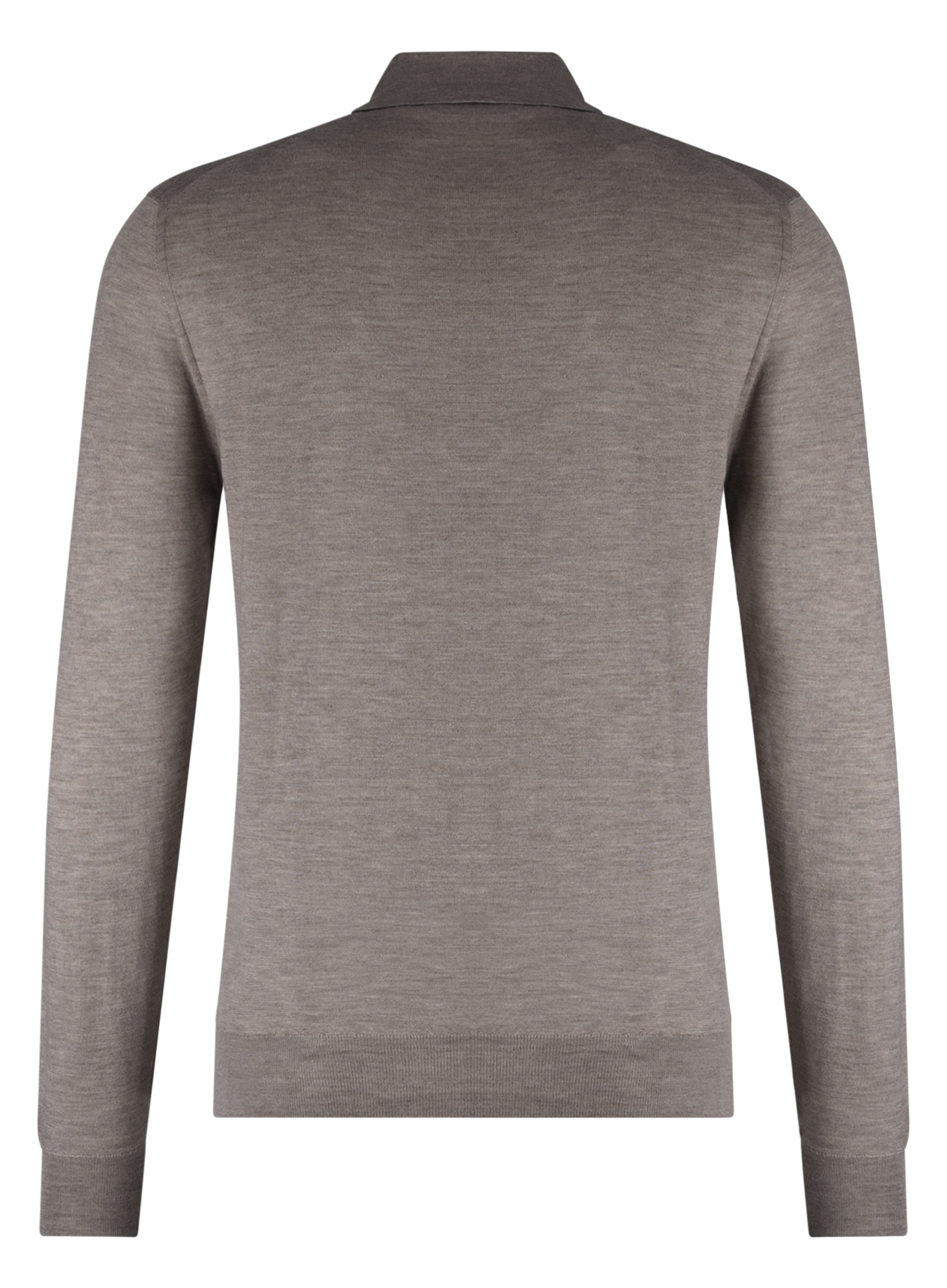 Polo van cashmere en zijde | TAUPE