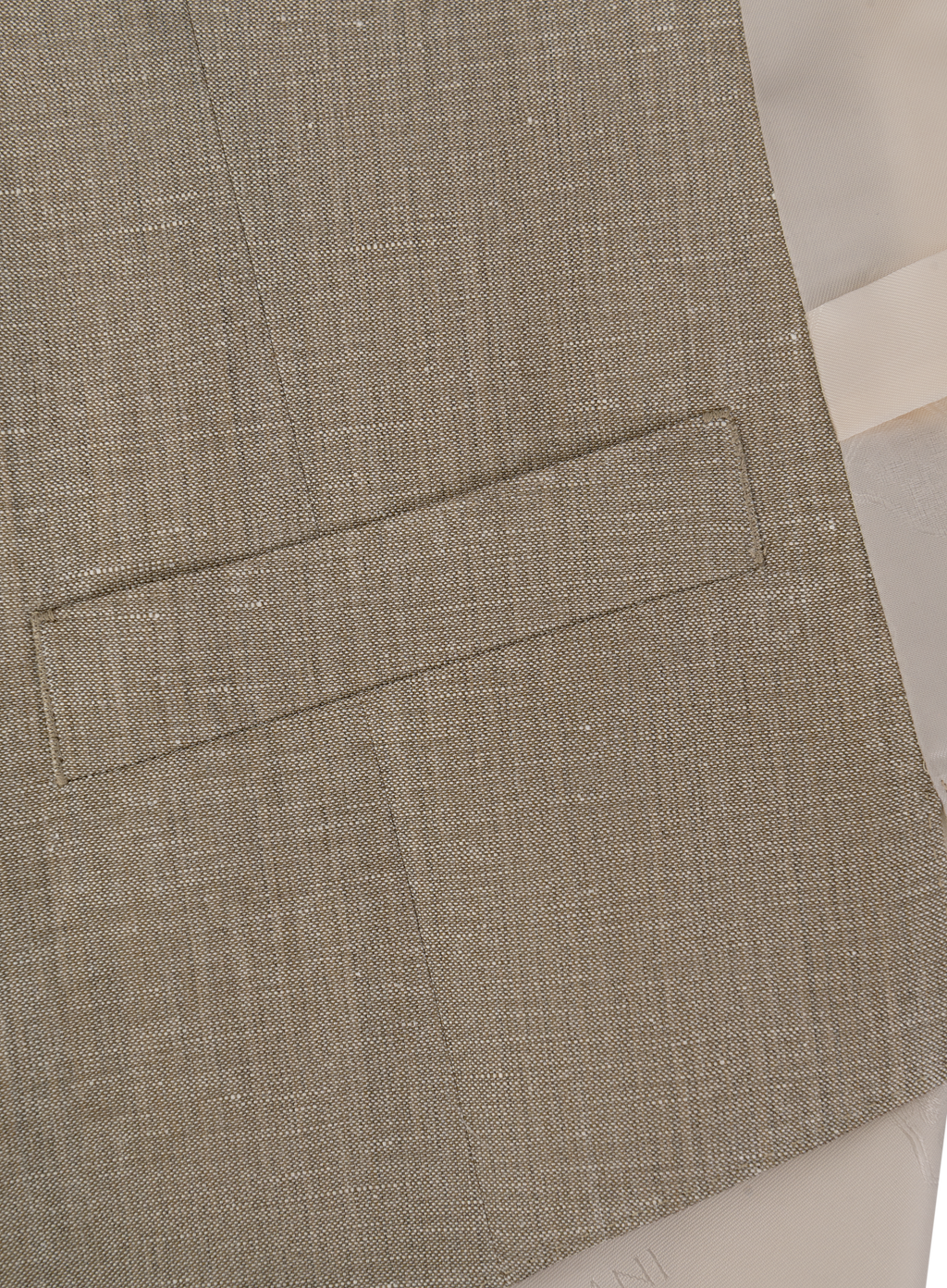 Driedelig pak van virgin wol en linnen | FULL_WIDTH | Beige