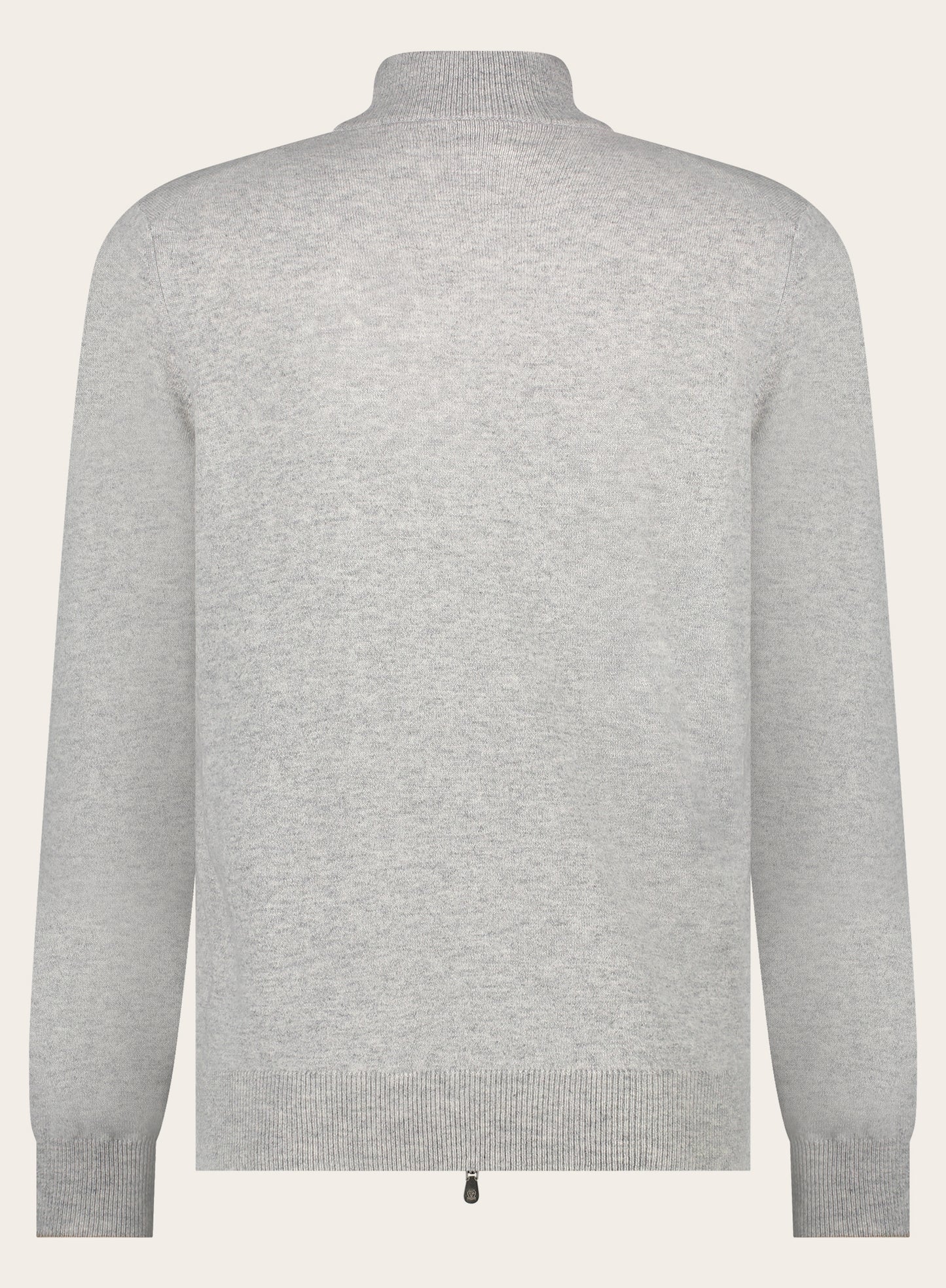 Slim-fit ritsvest van cashmere | Grijs