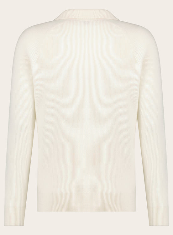 Slim-fit gebreide trui met polokraag van cashmere | ROOM-WIT