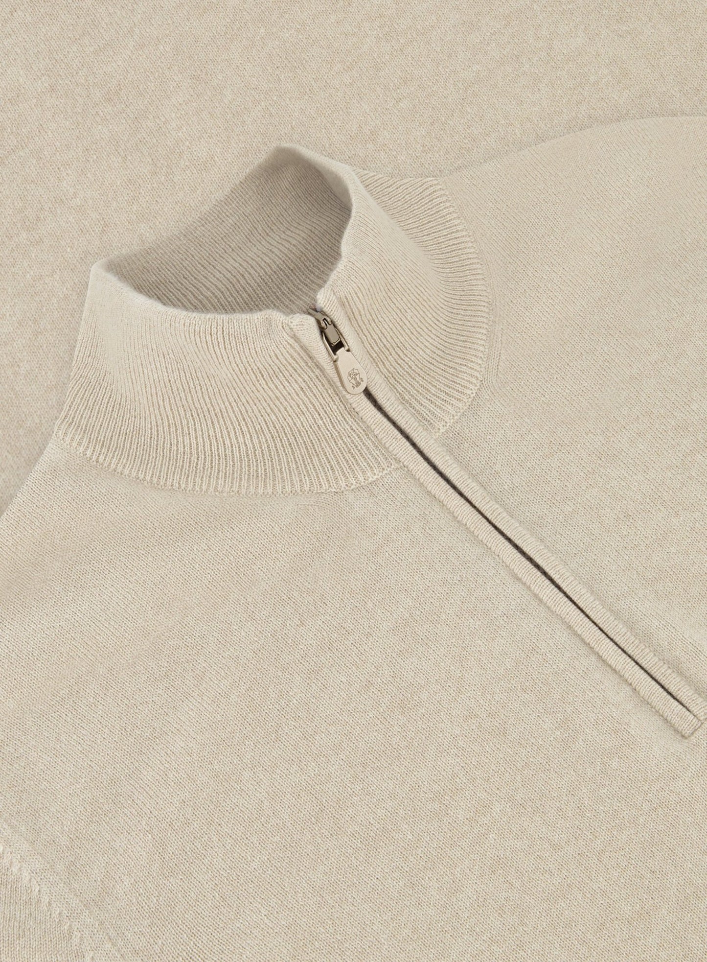 Half-zip trui van cashmere | Beige