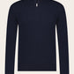 Half-zip van wol en cashmere | BLUE NAVY