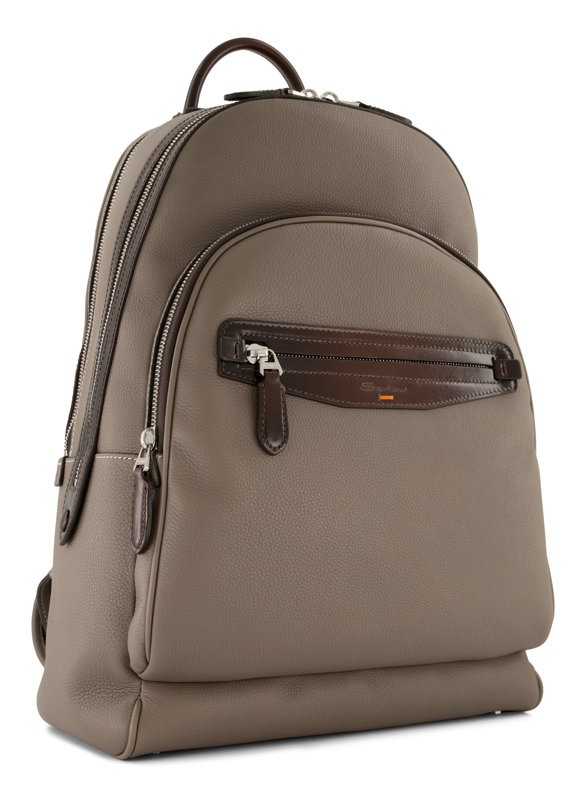 Rugzak van leer | TAUPE