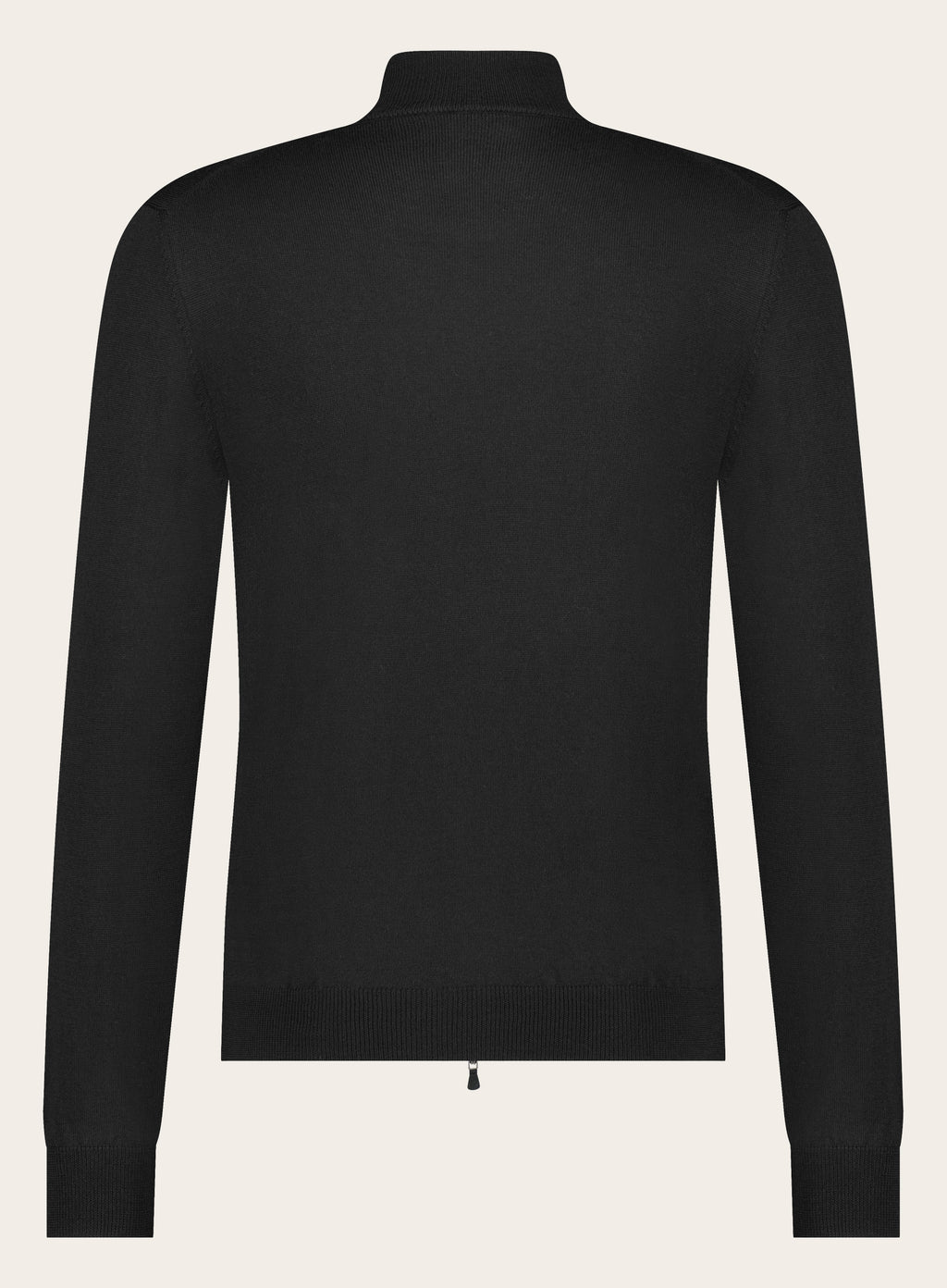 Slim-fit vest van wol | Zwart
