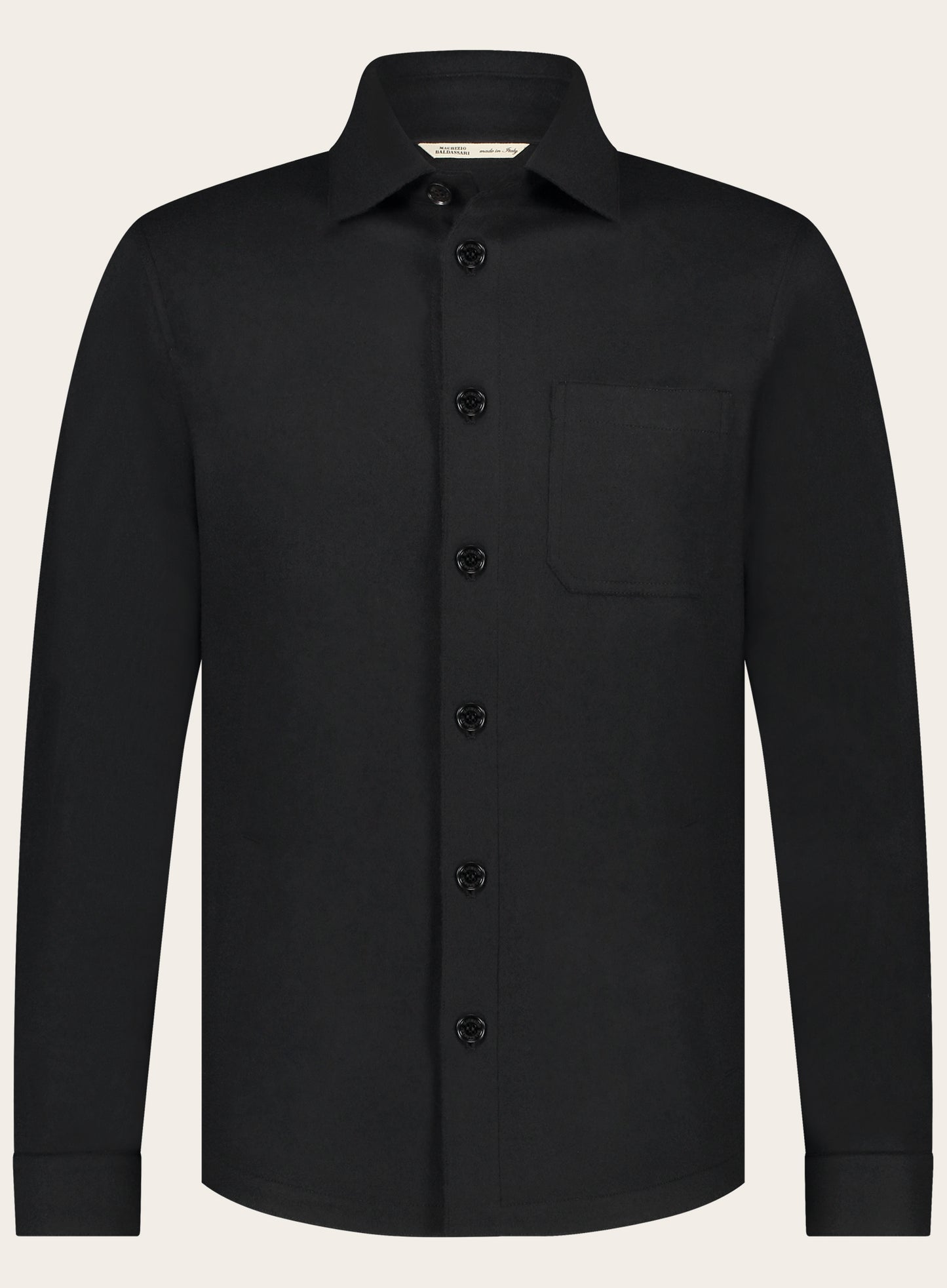 Overshirt van wol | Zwart