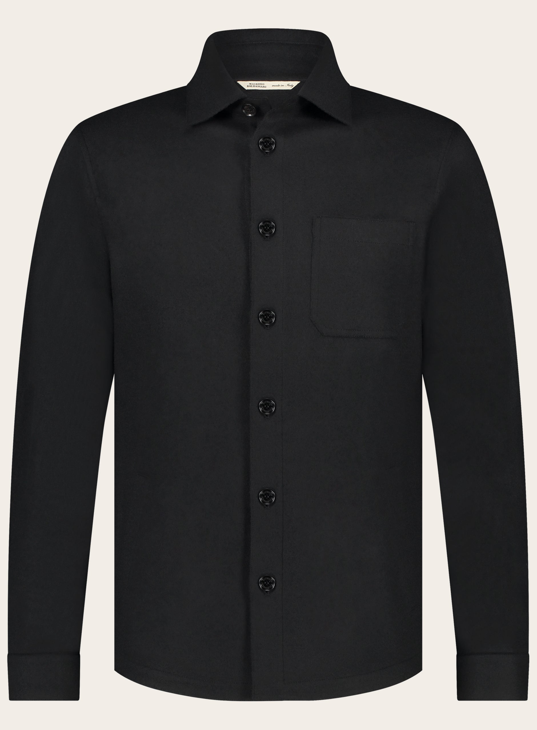 Overshirt van wol | Zwart