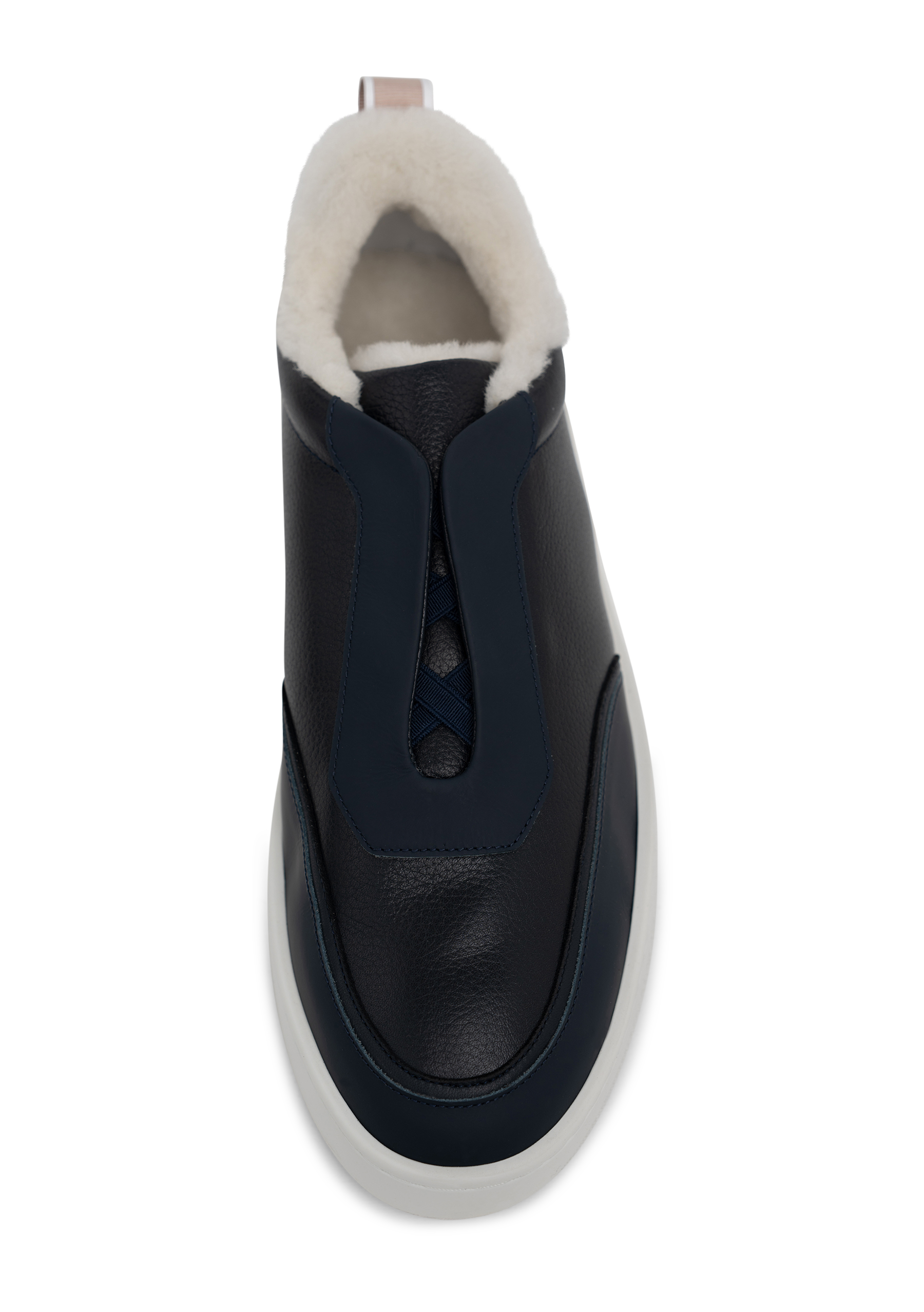 Leisure sneakers van leer | BLUE NAVY