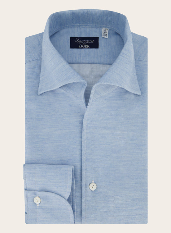 Shirt van Egyptisch katoen | L.Blauw