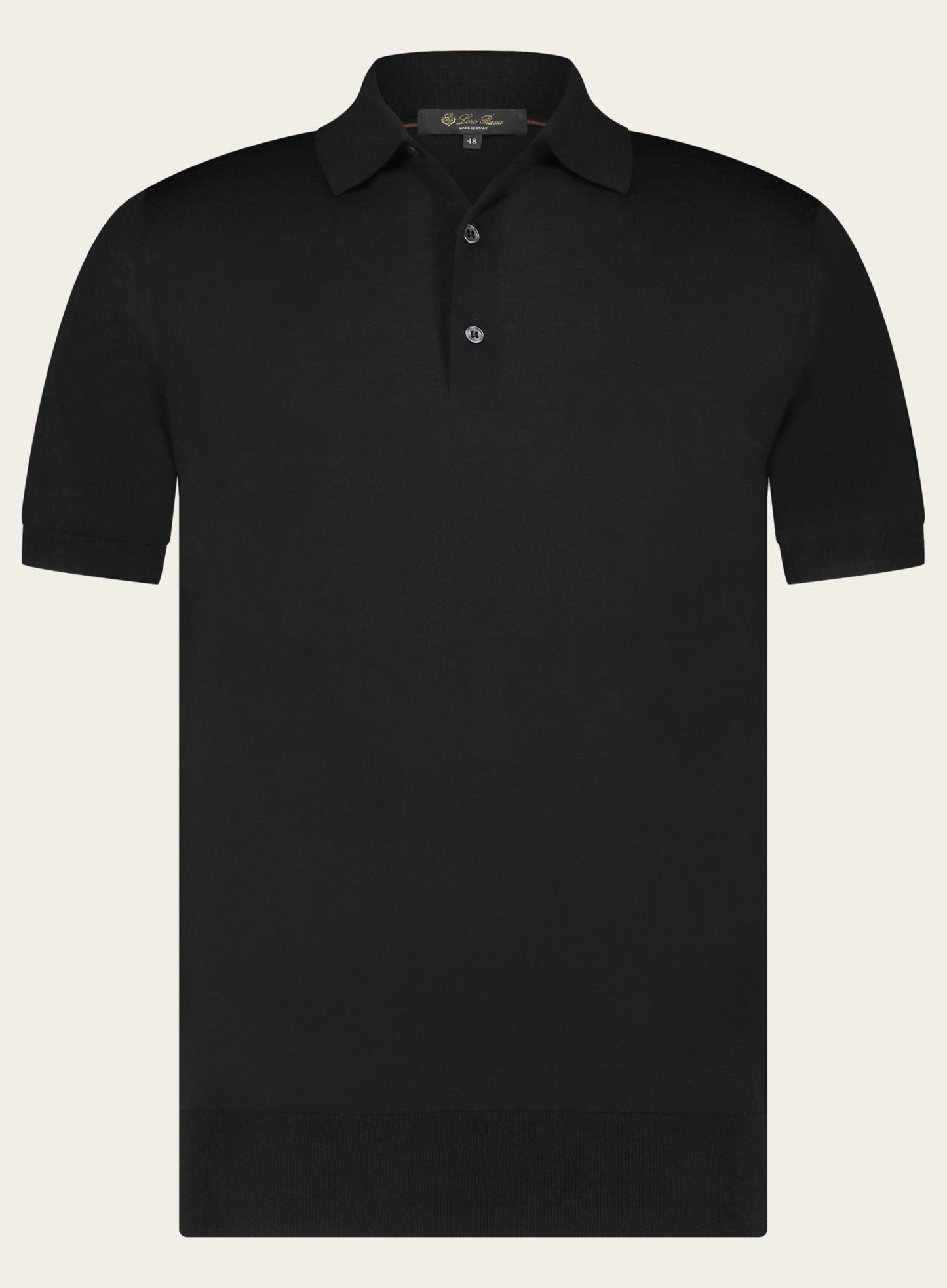 Poloshirt van Wish® wol | Zwart