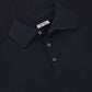 Poloshirt van cashmere en zijde | BLUE NAVY