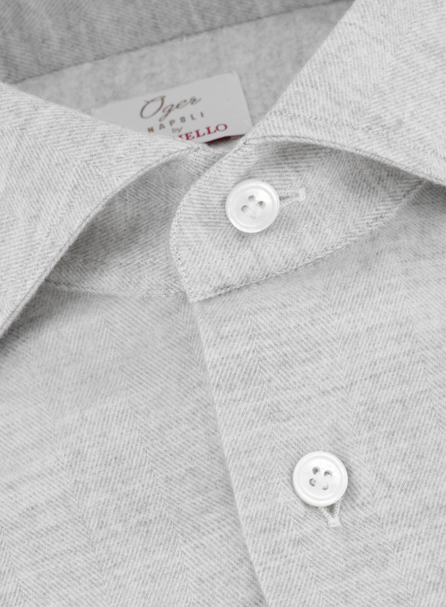 Shirt van katoen en cashmere | Grijs