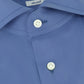 Stretch shirt van katoen | Blauw