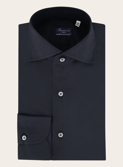 Napoli stretch shirt van katoen | BLUE NAVY