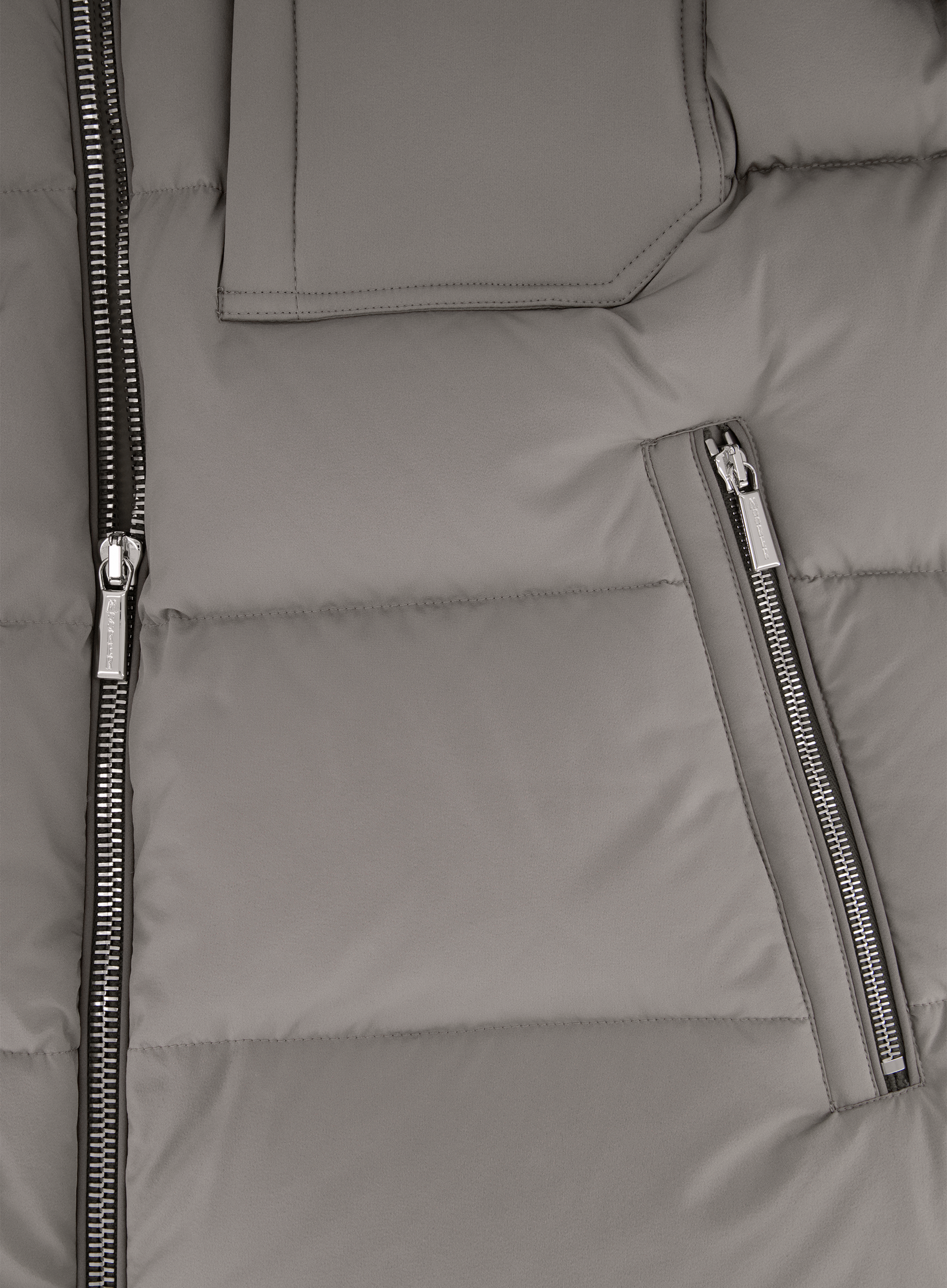 Gewatteerde donsjas met capuchon | FULL_WIDTH | TAUPE