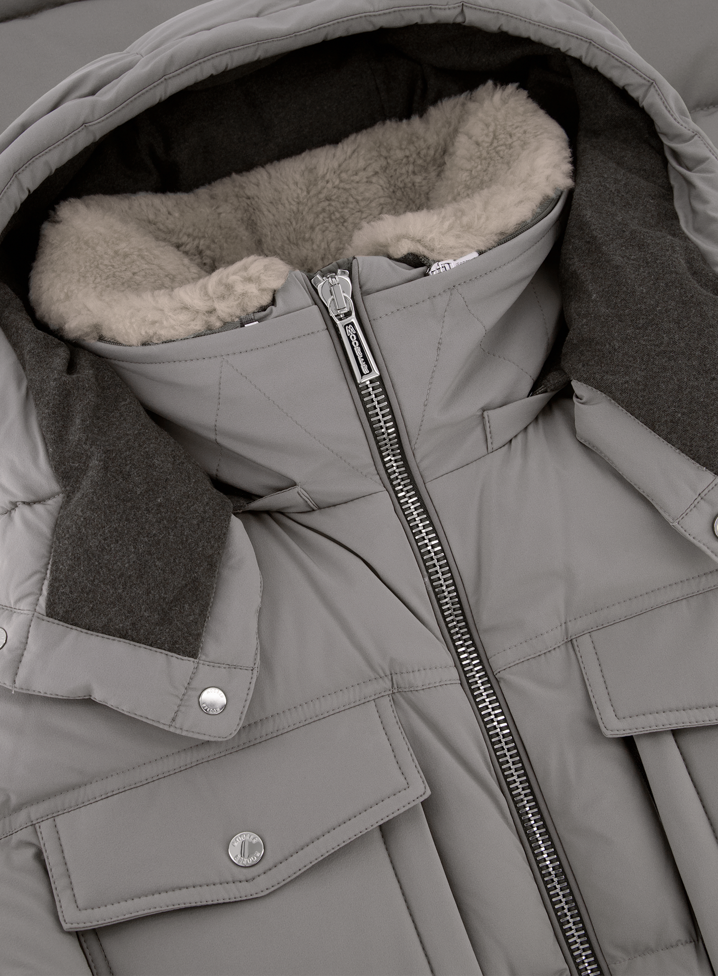 Gewatteerde donsjas met capuchon | FULL_WIDTH | TAUPE