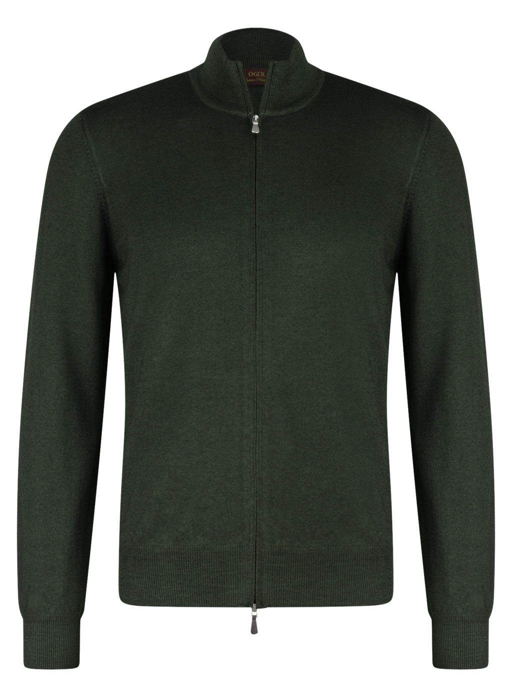 Virgin wollen ritsvest | Groen