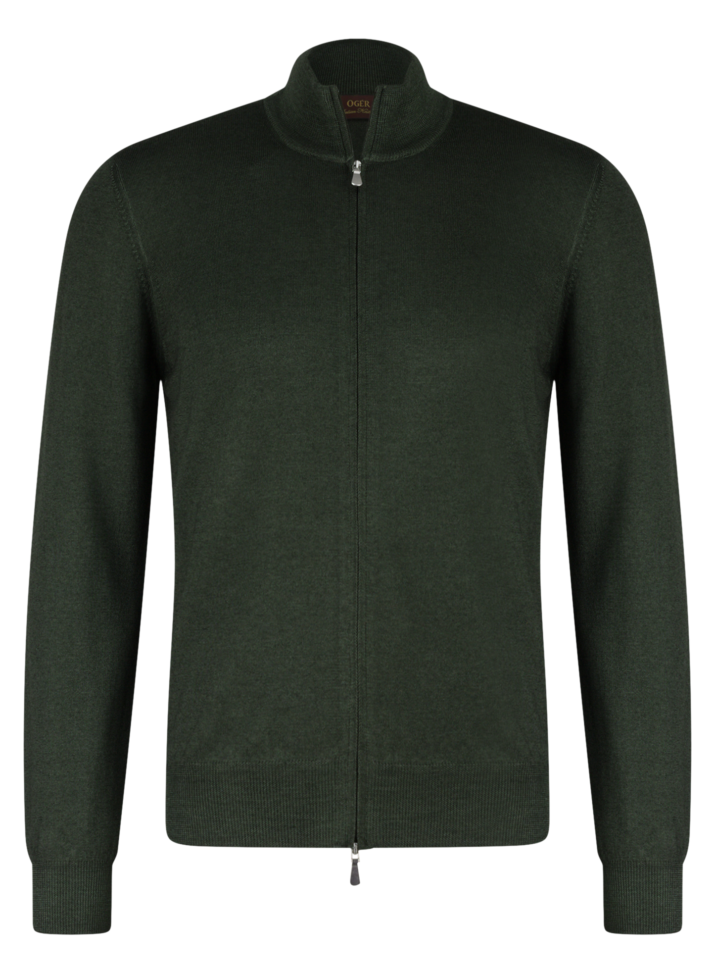 Virgin wollen ritsvest | Groen