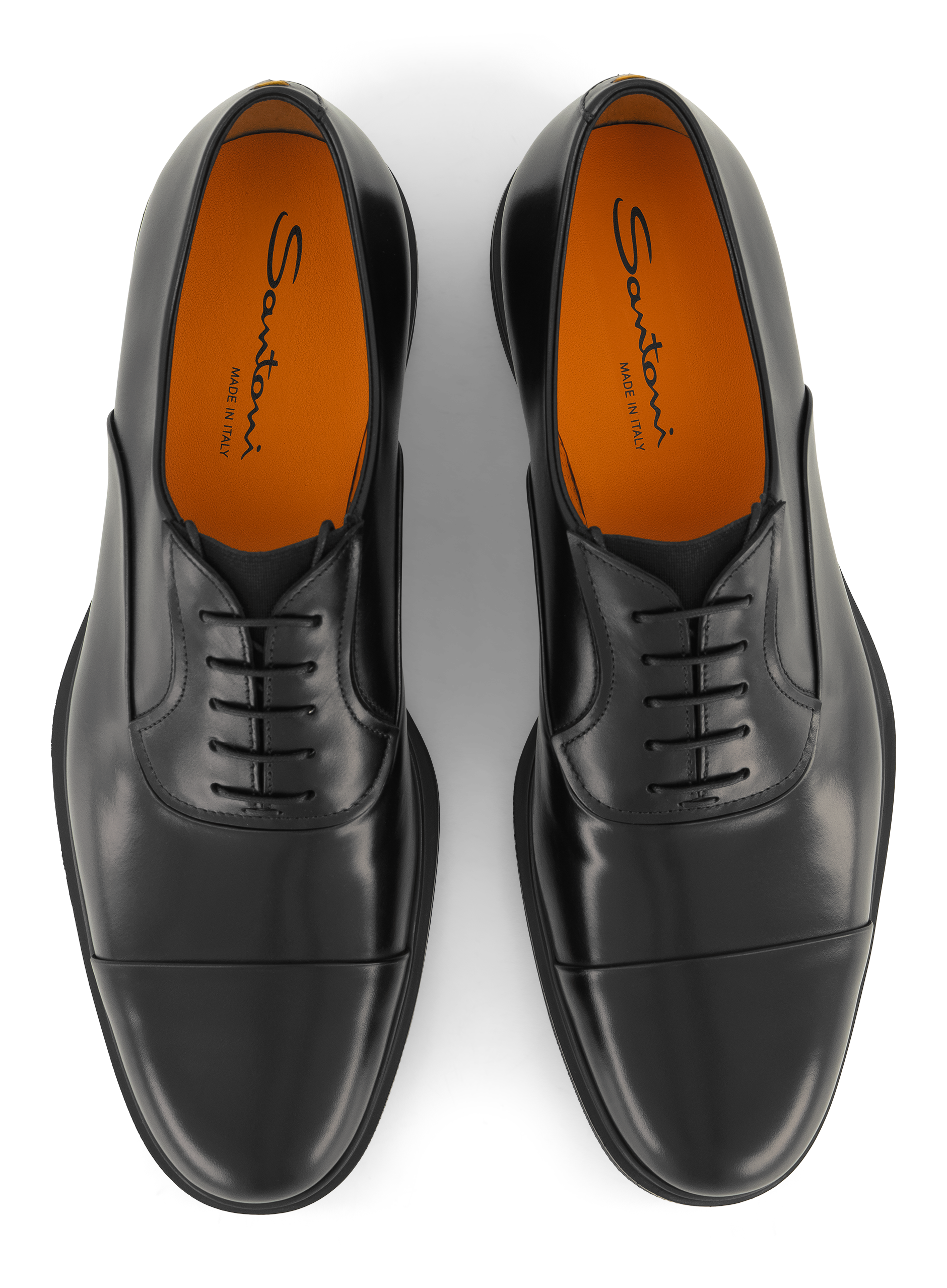 Veterschoenen van leer | Zwart