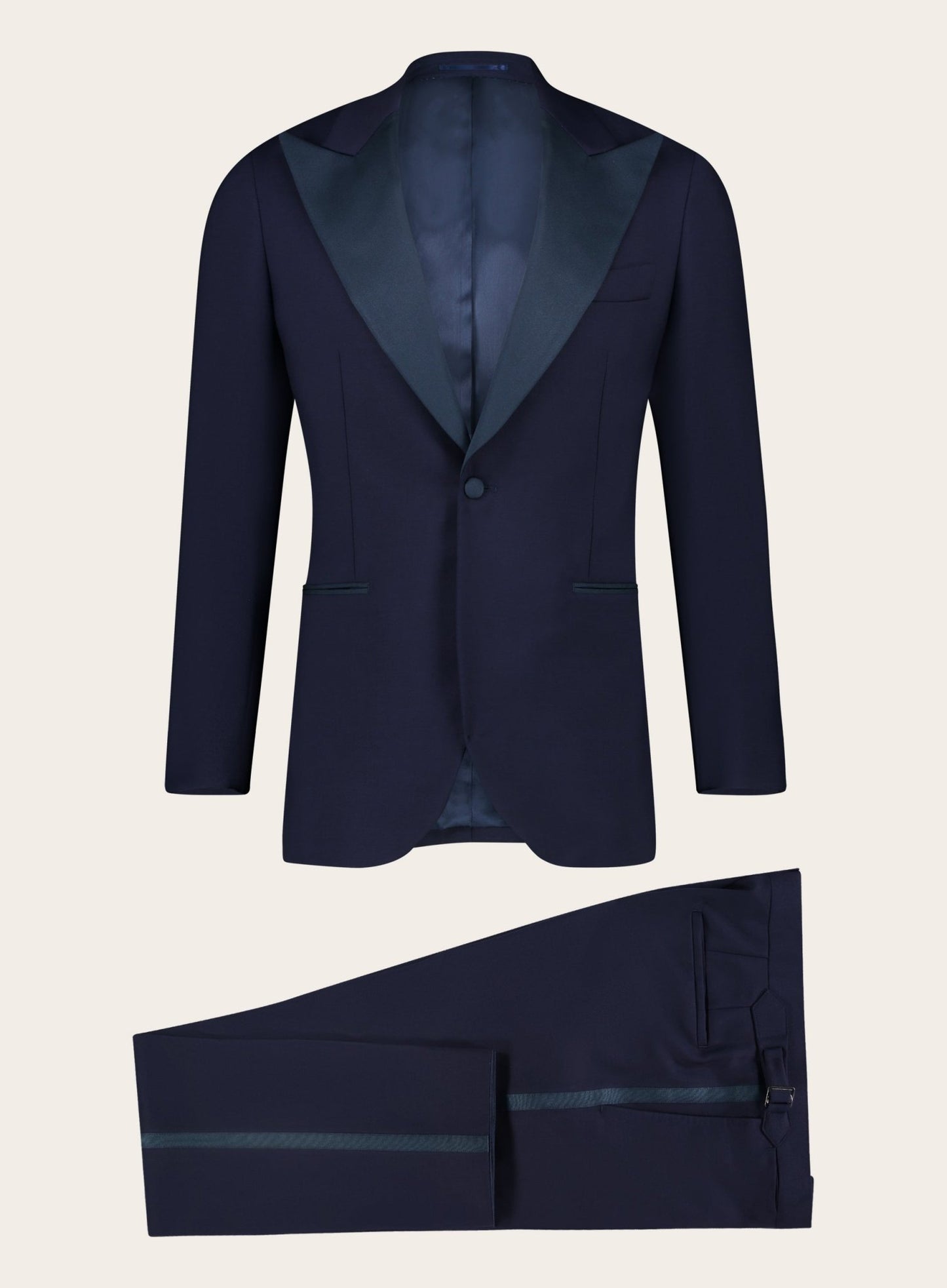 Driedelige tuxedo van wol en mohair | BLUE NAVY