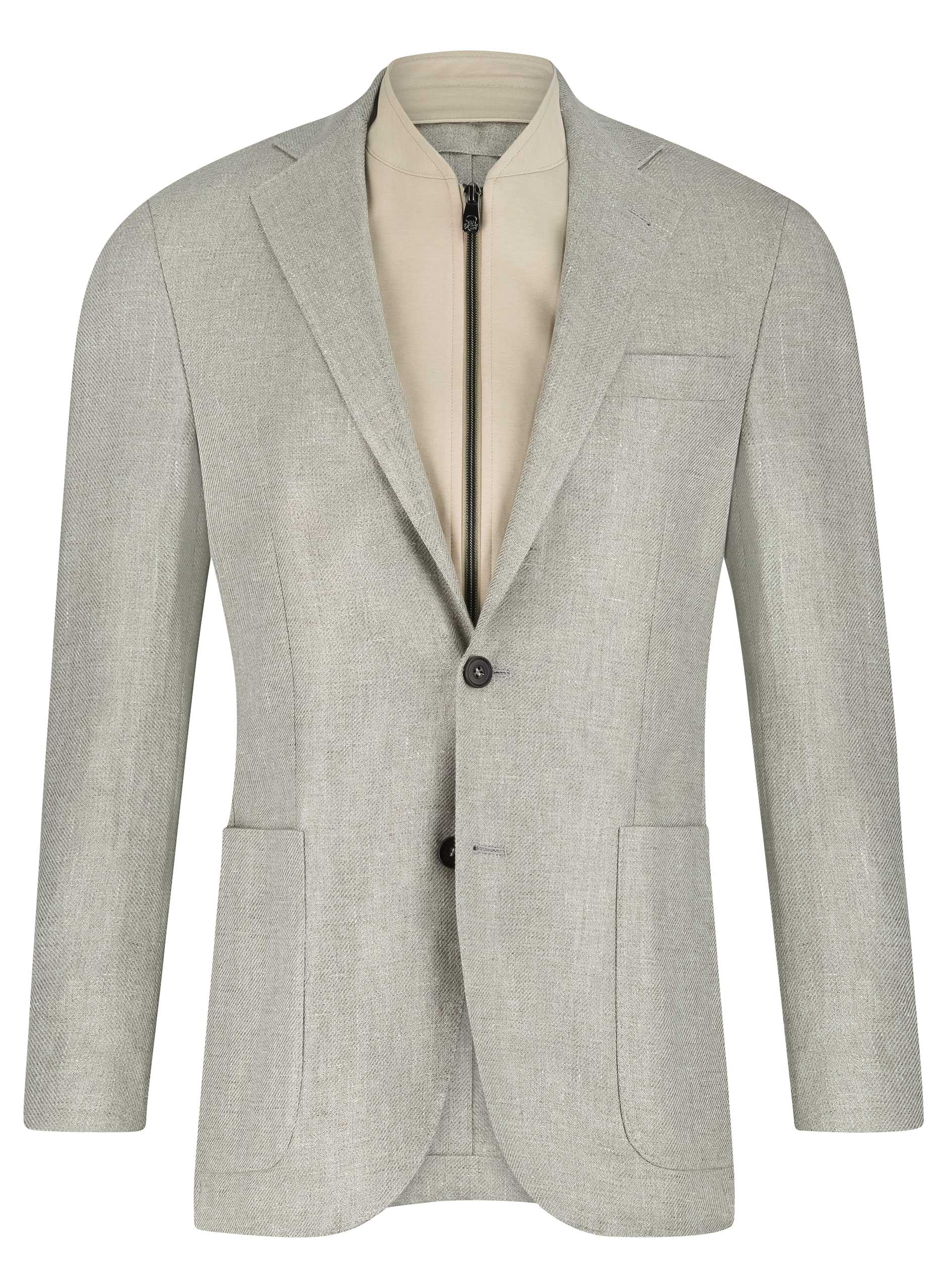 Colbert met uitneembare binnenstuk van wol | GRIJS-BEIGE