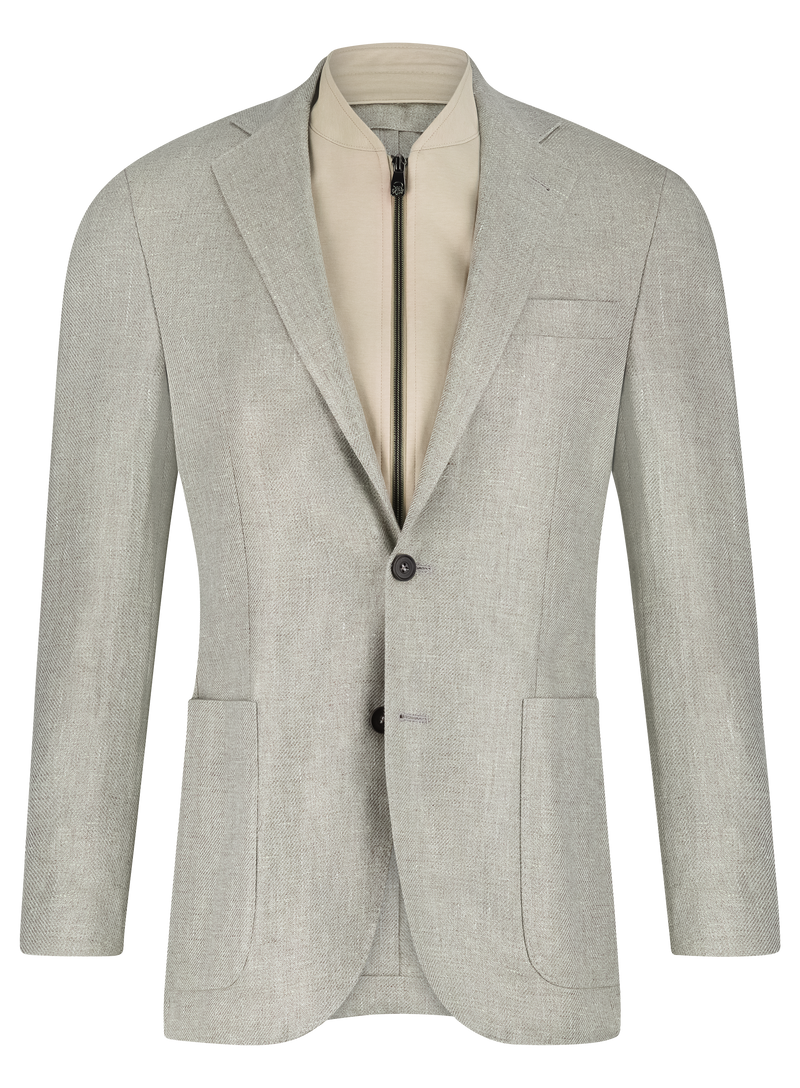 Colbert met uitneembare binnenstuk van wol | GRIJS-BEIGE
