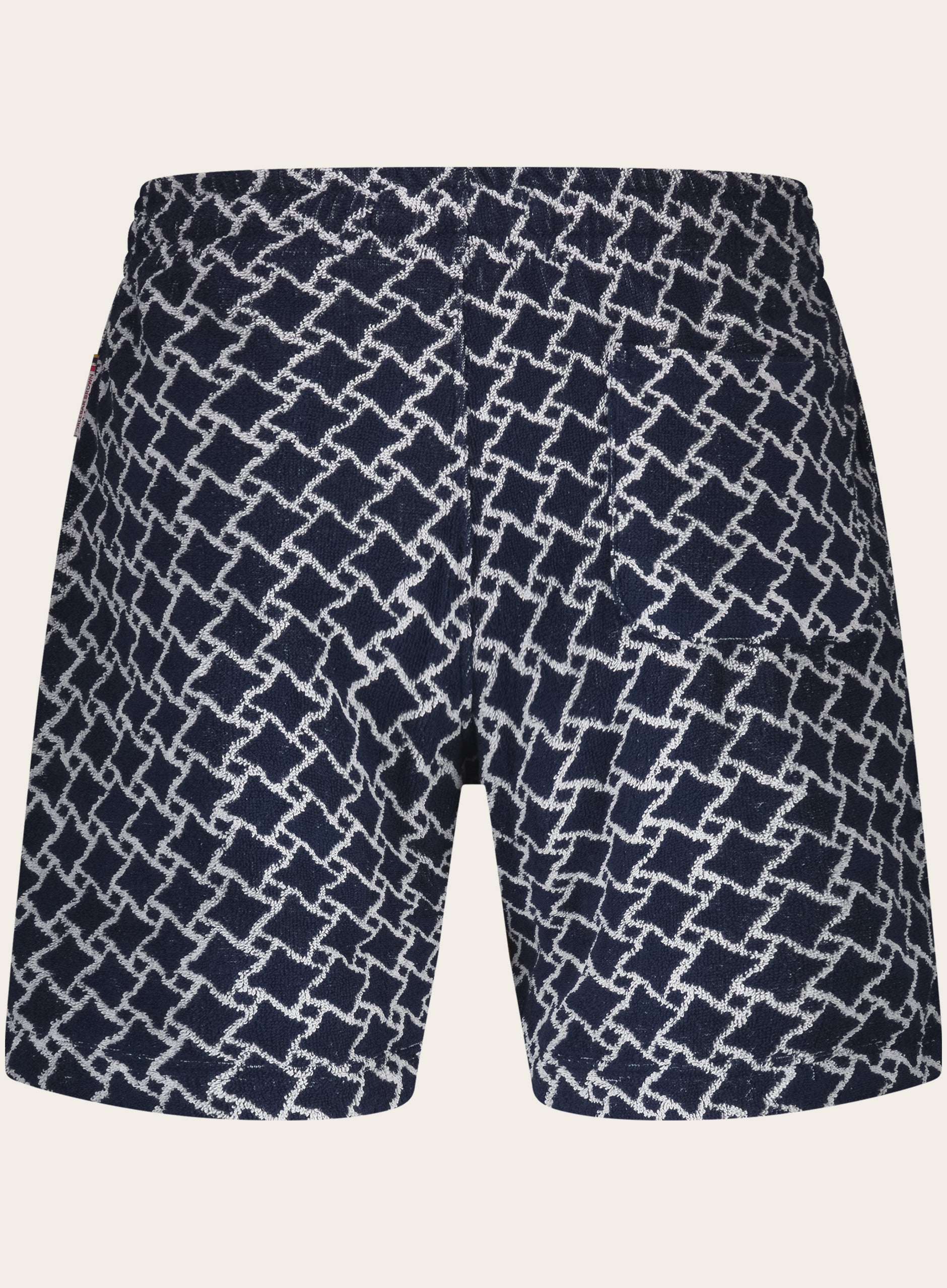 Badstof short met print van katoen | BLUE NAVY