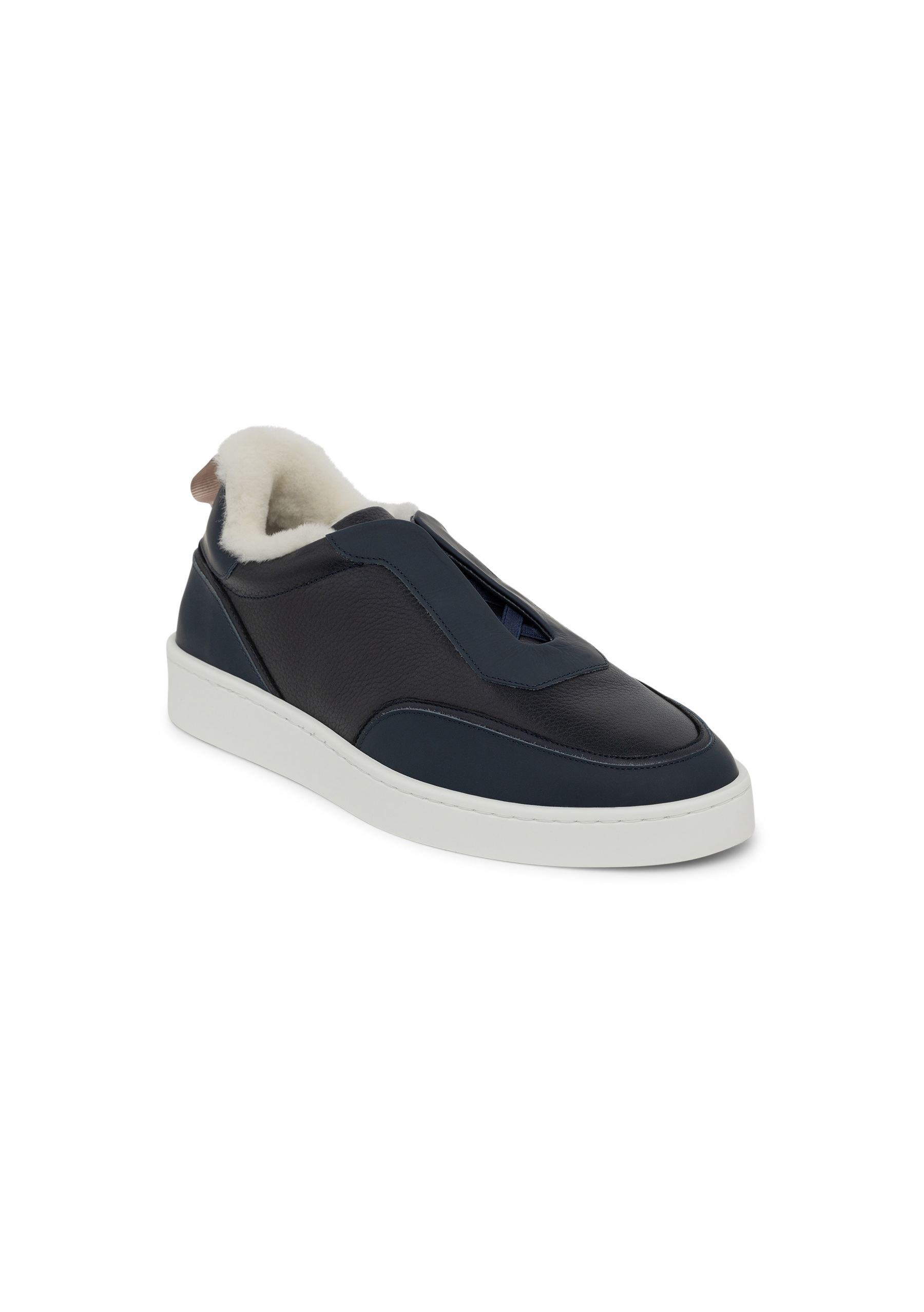 Leisure sneakers van leer | BLUE NAVY