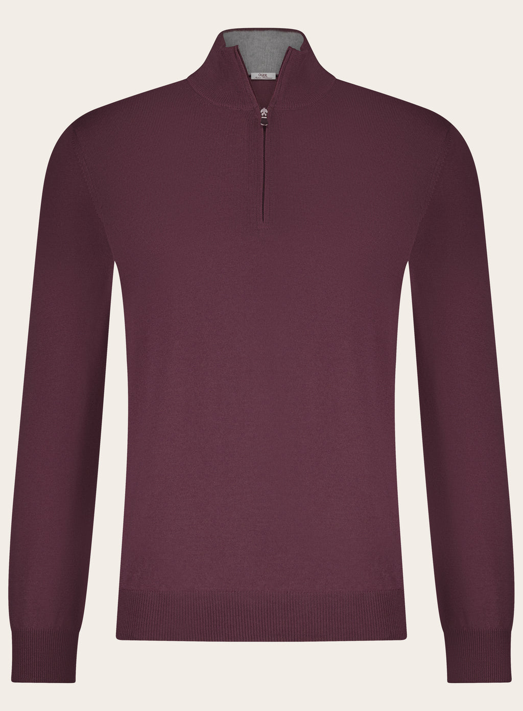 Half-zip trui van wol | Bordeaux